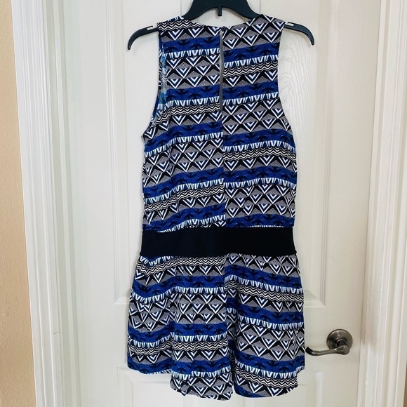 Express New Size L Blue and Black Romper Southwest Aztec Boho Festival Summer - Picture 5 of 9